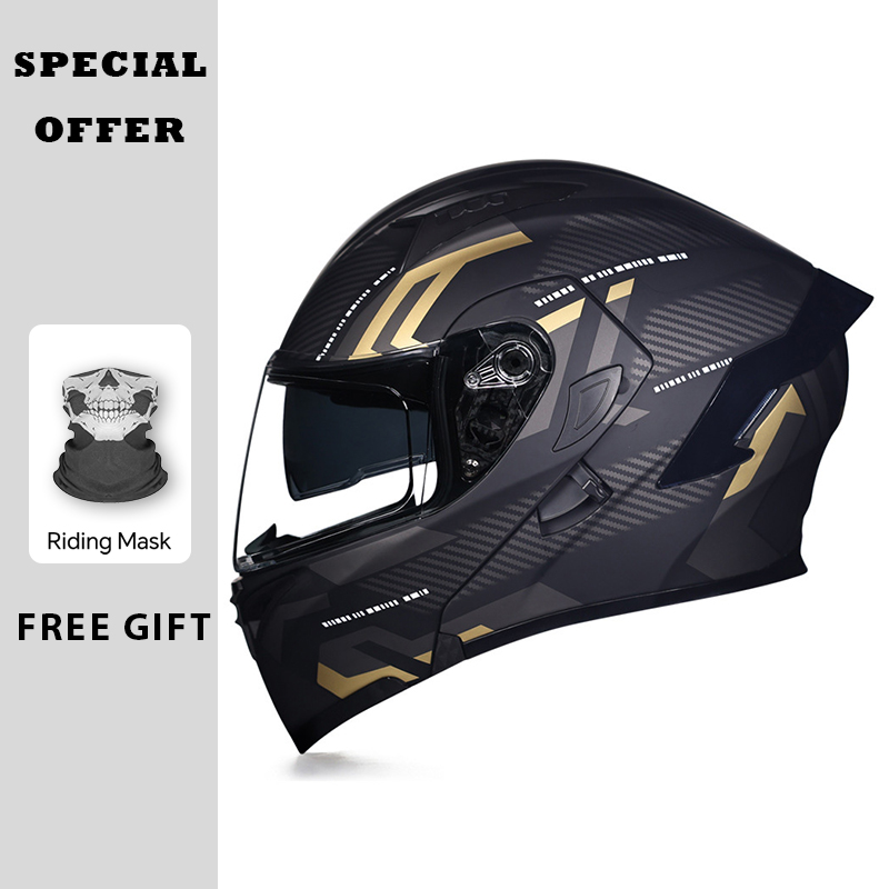 DOT Approved Motorcycle Flip U - Dual Visor Motorcycle Racing Helmet 评论和价格