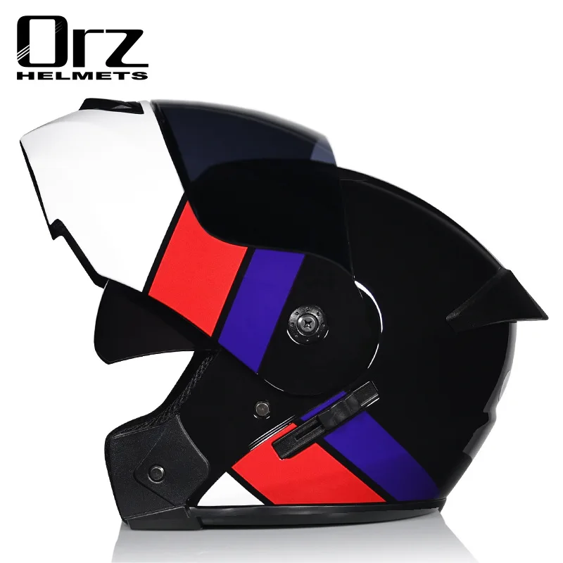 Orz901 Double Lens Full Face R - Dual Visor Motorcycle Racing Helmet 评论和价格